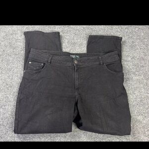 Lee Riders Jeans Women 20 Black Mid Rise Boot Cut Stretch Denim Pants